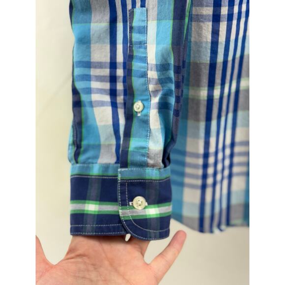 Chaps Men's Medium Plaid Long Sleeve Button-Down Shirt - Picture 2 of 11